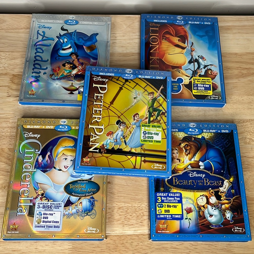 Disney Blu-ray diamond edition 5 DVDs
